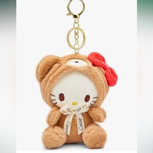 Hello Kitty bear outfit keychain in purse charms approximately 5.1 inches